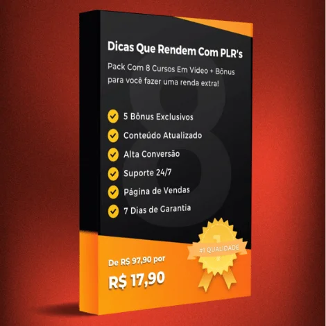 Dicas Que Rendem Com PLR's Pack Com 8 Cursos Em Vídeo + Bônus